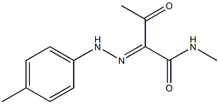 2-[2-(4-Methylphenyl)hydrazono]-1-(methylamino)butane-1,3-dione Struktur