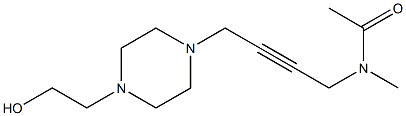 N-Methyl-N-[4-[4-(2-hydroxyethyl)-1-piperazinyl]-2-butynyl]acetamide Struktur