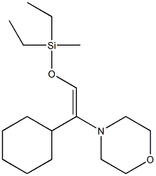 1-Cyclohexyl-1-morpholino-2-[diethyl(methyl)silyloxy]ethene Struktur