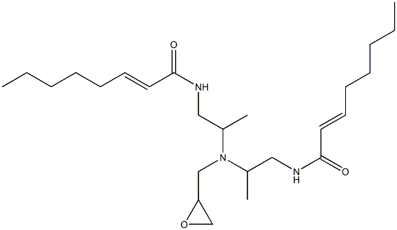 N,N-Bis[2-(2-octenoylamino)-1-methylethyl]glycidylamine Struktur