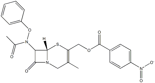 3-Methyl-7-(phenoxyacetylamino)cepham-3-ene-4-methanol 4-nitrobenzoate Struktur