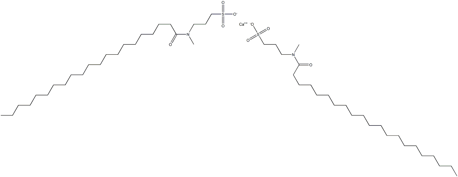 Bis[3-[N-(1-oxohenicosyl)-N-methylamino]-1-propanesulfonic acid]calcium salt Struktur