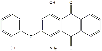 1-Amino-4-hydroxy-2-(o-hydroxyphenoxy)anthraquinone Struktur