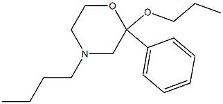 2-Propyloxy-4-butyl-2-phenylmorpholine Struktur