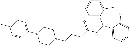 4-[4-(4-Methylphenyl)-1-piperazinyl]-N-[(6,11-dihydrodibenzo[b,e]thiepin)-11-yl]butyramide Struktur