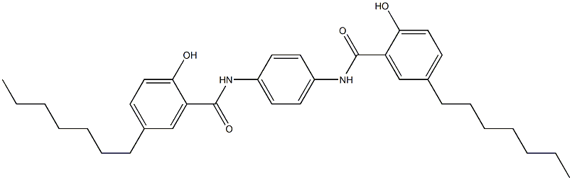 N,N'-Bis(5-heptylsalicyloyl)-p-phenylenediamine Struktur