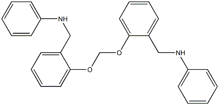 N,N'-[(Methylenedioxy)bis(2,1-phenylene)bis(methylene)]bis(benzenamine) Struktur