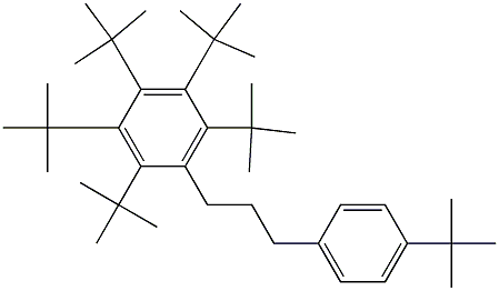 1-(Penta-tert-butylphenyl)-3-(4-tert-butylphenyl)propane Struktur