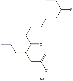 N-(7-Fluorononanoyl)-N-propylglycine sodium salt Struktur