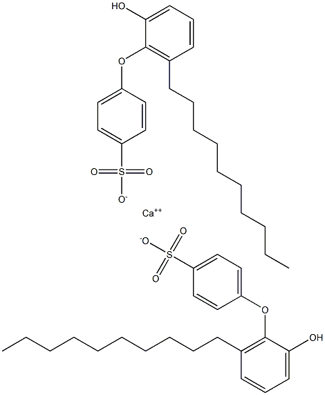 Bis(2'-hydroxy-6'-decyl[oxybisbenzene]-4-sulfonic acid)calcium salt Struktur