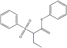 2-Phenylthio-3-phenylsulfonyl-1-pentene Struktur