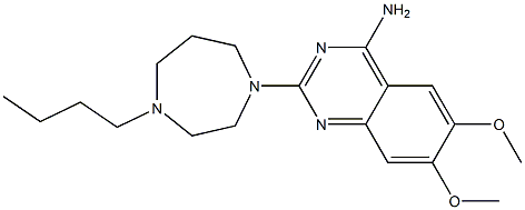 2-(4-Butylhexahydro-1H-1,4-diazepin-1-yl)-4-amino-6,7-dimethoxyquinazoline Struktur