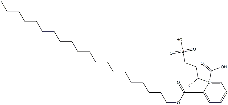 Phthalic acid 1-icosyl 2-(1-potassiosulfopropyl) ester Struktur