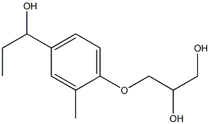 3-[4-(1-Hydroxypropyl)-2-methylphenoxy]-1,2-propanediol Struktur