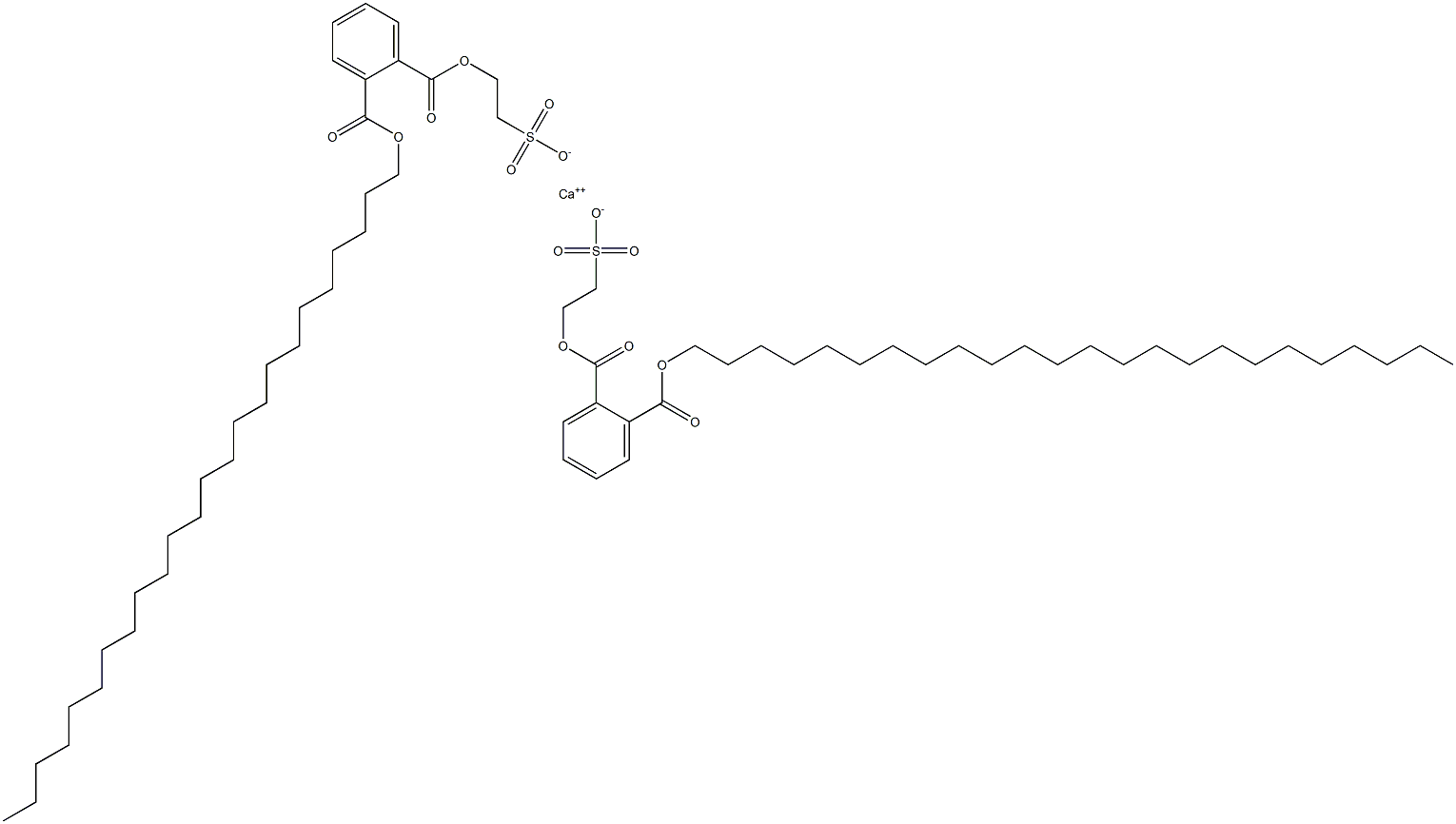 Bis[2-[(2-tetracosyloxycarbonylphenyl)carbonyloxy]ethanesulfonic acid]calcium salt Struktur