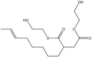 2-(6-Octenyl)succinic acid bis(2-hydroxyethyl) ester Struktur