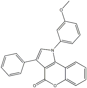 1-(3-Methoxyphenyl)-3-phenyl[1]benzopyrano[4,3-b]pyrrol-4(1H)-one Struktur