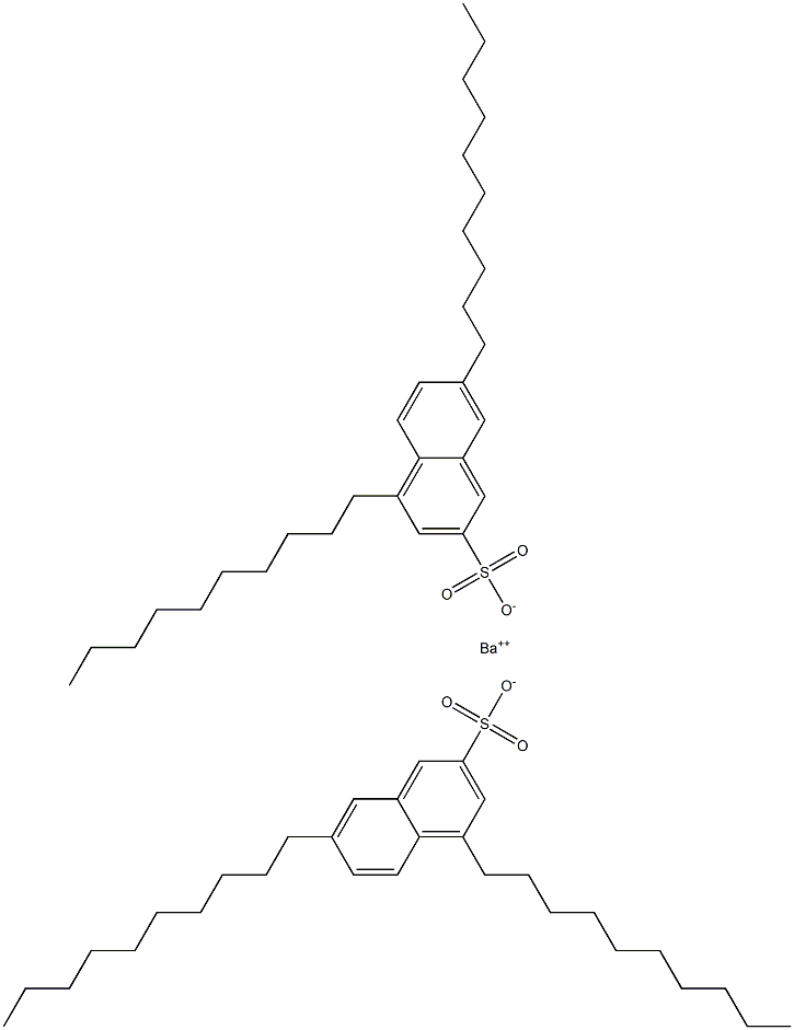 Bis(4,7-didecyl-2-naphthalenesulfonic acid)barium salt Struktur