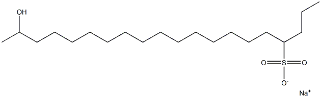 19-Hydroxyicosane-4-sulfonic acid sodium salt Struktur