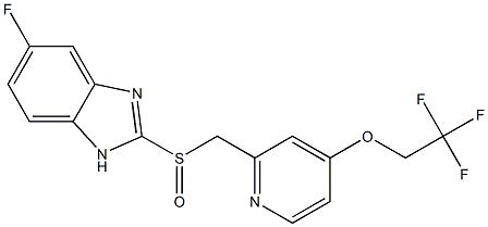 2-[[[4-(2,2,2-Trifluoroethoxy)pyridin-2-yl]methyl]sulfinyl]-5-fluoro-1H-benzimidazole Struktur