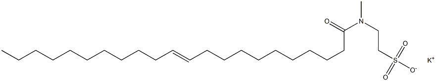 N-(1-Oxo-11-docosen-1-yl)-N-methyltaurine potassium salt Struktur