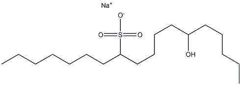 13-Hydroxyoctadecane-8-sulfonic acid sodium salt Struktur