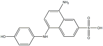 8-Amino-5-(p-hydroxyanilino)-2-naphthalenesulfonic acid Struktur