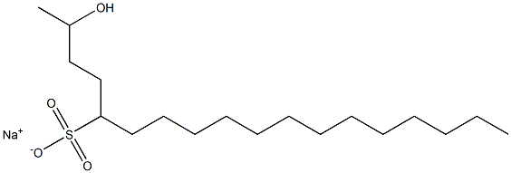 2-Hydroxyoctadecane-5-sulfonic acid sodium salt Struktur