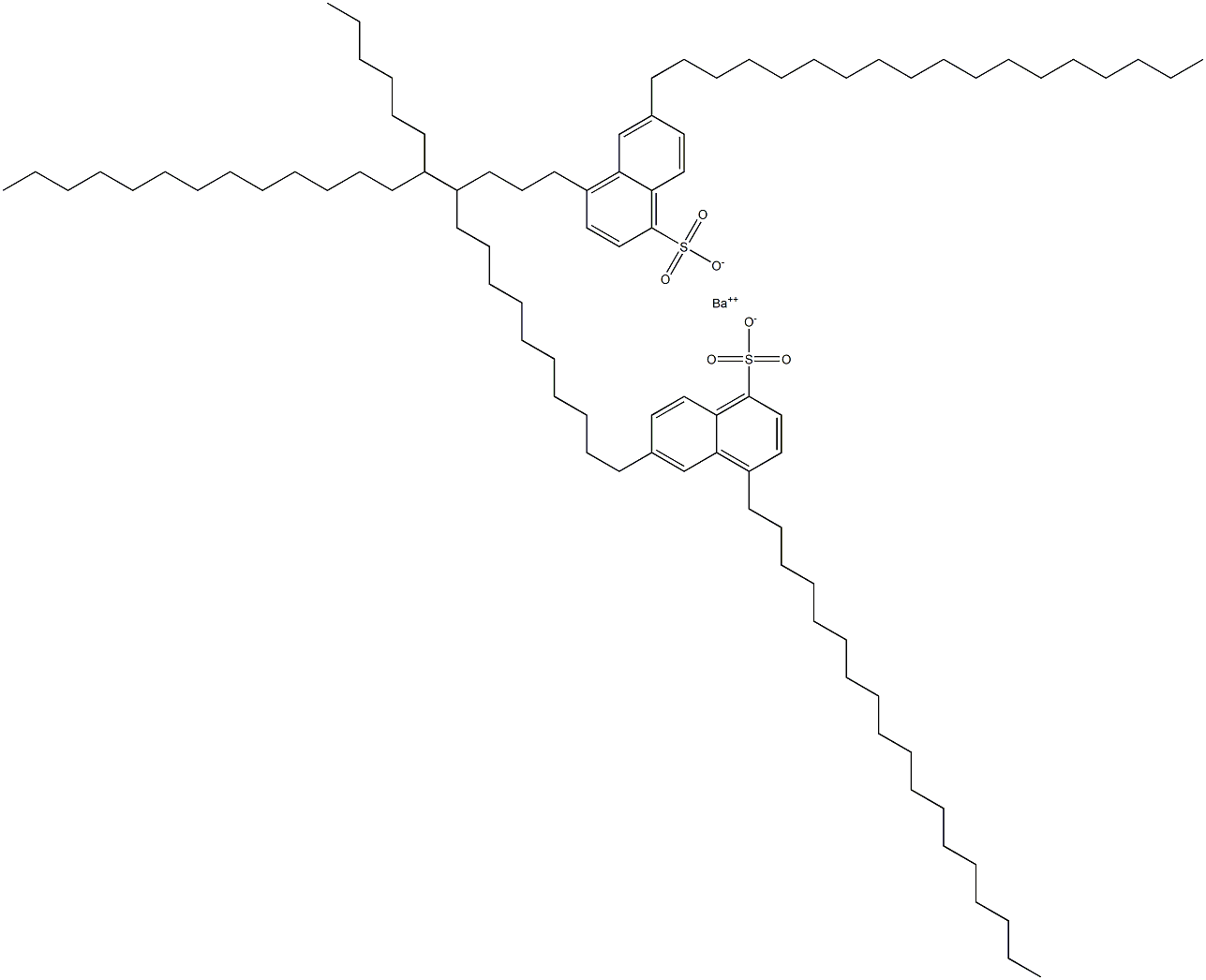 Bis(4,6-dioctadecyl-1-naphthalenesulfonic acid)barium salt Struktur