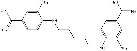 4,4'-[1,5-Pentanediylbis(imino)]bis[3-aminobenzamidine] Struktur