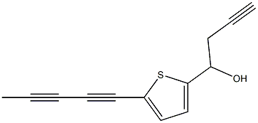 4-[5-(1,3-Pentadiynyl)thiophen-2-yl]-1-butyn-4-ol Struktur