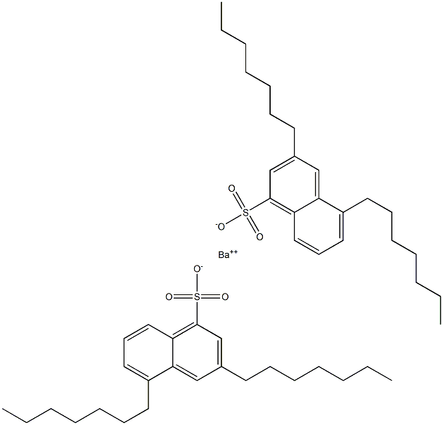 Bis(3,5-diheptyl-1-naphthalenesulfonic acid)barium salt Struktur