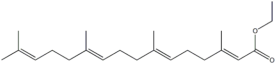 3,7,11,15-Tetramethyl-2,6,10,14-hexadecatetraenoic acid ethyl ester Struktur