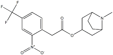 2-Nitro-4-(trifluoromethyl)benzeneacetic acid 8-methyl-8-azabicyclo[3.2.1]octan-3-yl ester Struktur