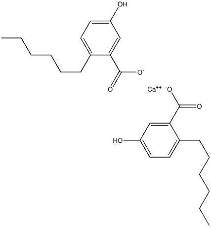 Bis(2-hexyl-5-hydroxybenzoic acid)calcium salt Struktur