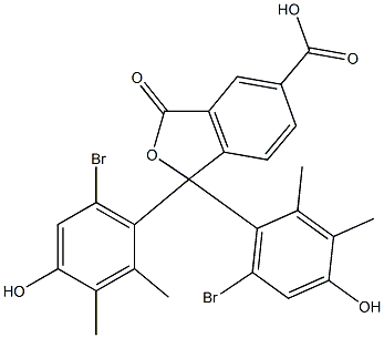 1,1-Bis(6-bromo-4-hydroxy-2,3-dimethylphenyl)-1,3-dihydro-3-oxoisobenzofuran-5-carboxylic acid Struktur