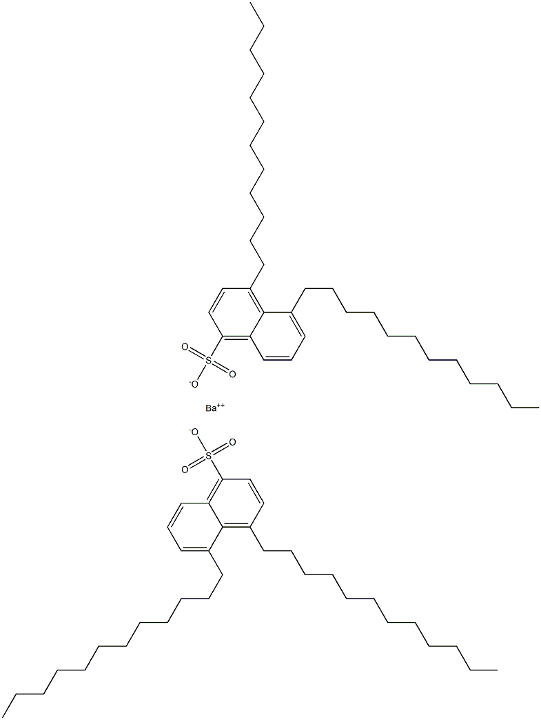 Bis(4,5-didodecyl-1-naphthalenesulfonic acid)barium salt Struktur