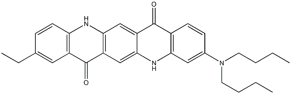 3-(Dibutylamino)-9-ethyl-5,12-dihydroquino[2,3-b]acridine-7,14-dione Struktur