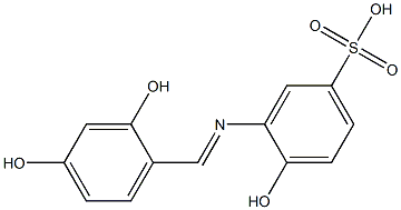 3-[(2,4-Dihydroxybenzylidene)amino]-4-hydroxybenzenesulfonic acid Struktur