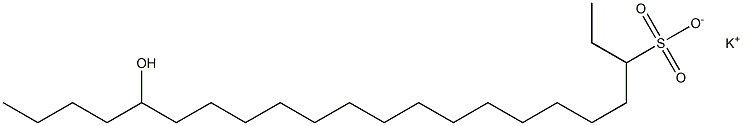 18-Hydroxydocosane-3-sulfonic acid potassium salt Struktur