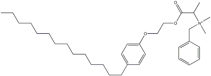 N,N-Dimethyl-N-benzyl-N-[1-[[2-(4-tetradecylphenyloxy)ethyl]oxycarbonyl]ethyl]aminium Struktur