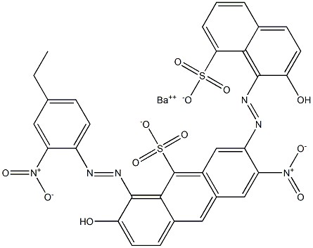 Bis[1-[(4-ethyl-2-nitrophenyl)azo]-2-hydroxy-8-naphthalenesulfonic acid]barium salt Struktur