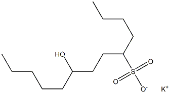 8-Hydroxytridecane-5-sulfonic acid potassium salt Struktur