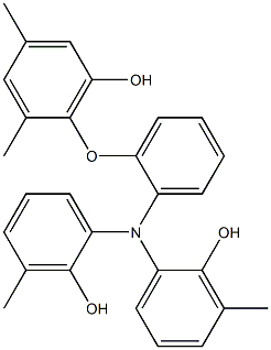 N,N-Bis(2-hydroxy-3-methylphenyl)-2-(6-hydroxy-2,4-dimethylphenoxy)benzenamine Struktur