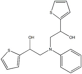 2-[(2-HYDROXY-2-THIOPHEN-2-YL-ETHYL)-PHENYL-AMINO]-1-THIOPHEN-2-YL-ETHANOL Struktur