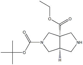 (3AS,6AS)-2-TERT-BUTYL 3A-ETHYL HEXAHYDROPYRROLO[3,4-C]PYRROLE-2,3A(1H)-DICARBOXYLATE Struktur