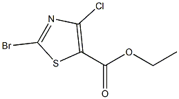 2-Bromo-4-chloro-1,3-thiazol-5-carboxylic ethyl ester Struktur