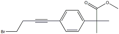 4-(4-Bromo-1-butyn-1-yl)-a,a-dimethyl-benzeneacetic Acid Methyl Ester Struktur