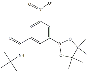 3-nitro-N-tert-butyl-5-(4,4,5,5-tetramethyl-1,3,2-dioxaborolan-2-yl)benzamide Struktur