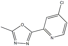 4-chloro-2-(5-methyl-1,3,4-oxadiazol-2-yl)pyridine Struktur